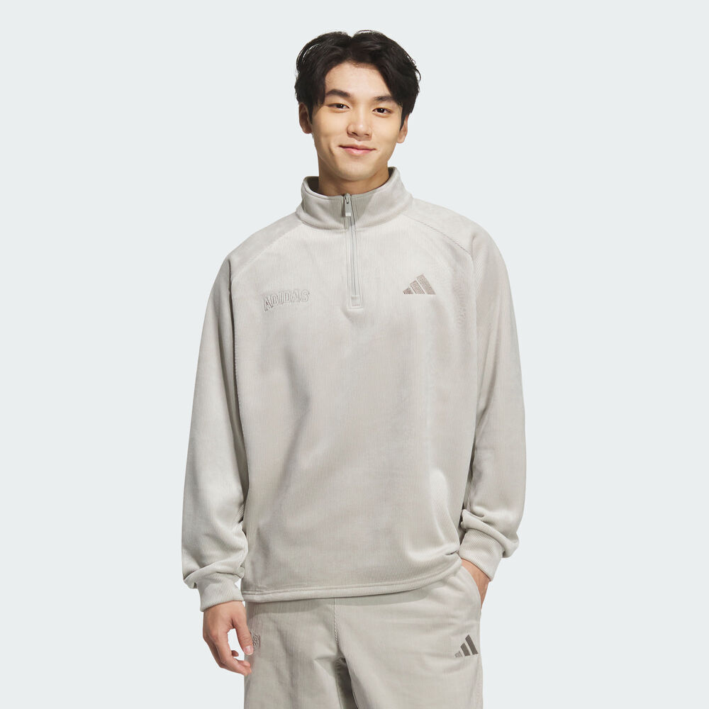 adidas阿迪达斯2025男子GFX HALF ZIP针织无帽卫衣KR0222