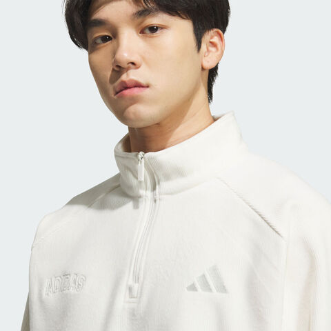 adidas阿迪达斯2025男子GFX HALF ZIP针织无帽卫衣KR0223