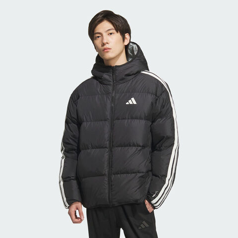 adidas阿迪达斯2025男子3S RVSB D JKT厚羽绒服-短KC2490