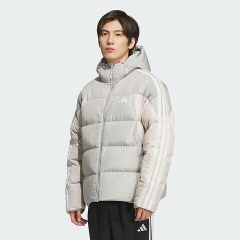 adidas阿迪达斯2025男子3S PUFF D JKT厚羽绒服-短KC2496