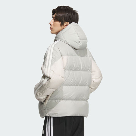 adidas阿迪达斯2025男子3S PUFF D JKT厚羽绒服-短KC2496