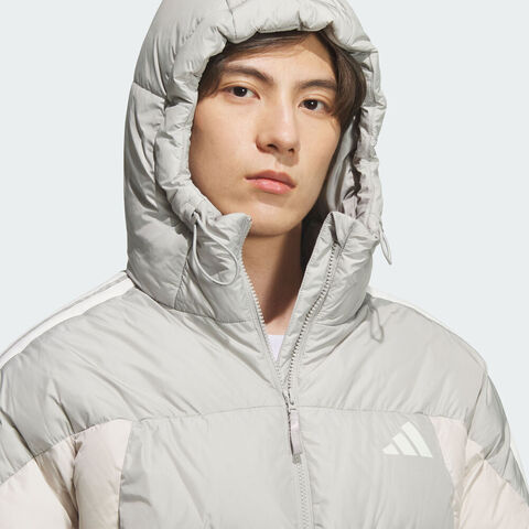 adidas阿迪达斯2025男子3S PUFF D JKT厚羽绒服-短KC2496