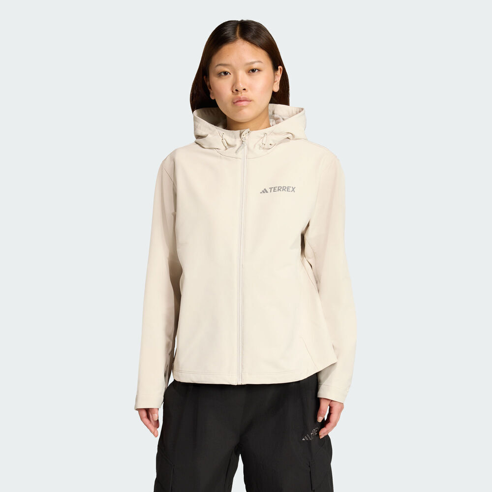 adidas阿迪达斯2025女子MT W WP SFTS J梭织连帽外套JV6235