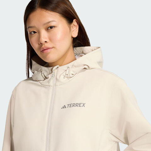 adidas阿迪达斯2025女子MT W WP SFTS J梭织连帽外套JV6235