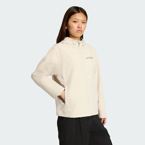 adidas阿迪达斯2025女子MT W WP SFTS J梭织连帽外套JV6235