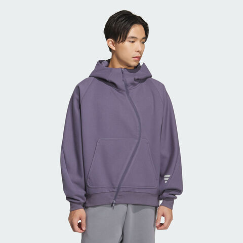 adidas阿迪达斯2025男子FUSTL M KN JKT2针织连帽外套KC0172