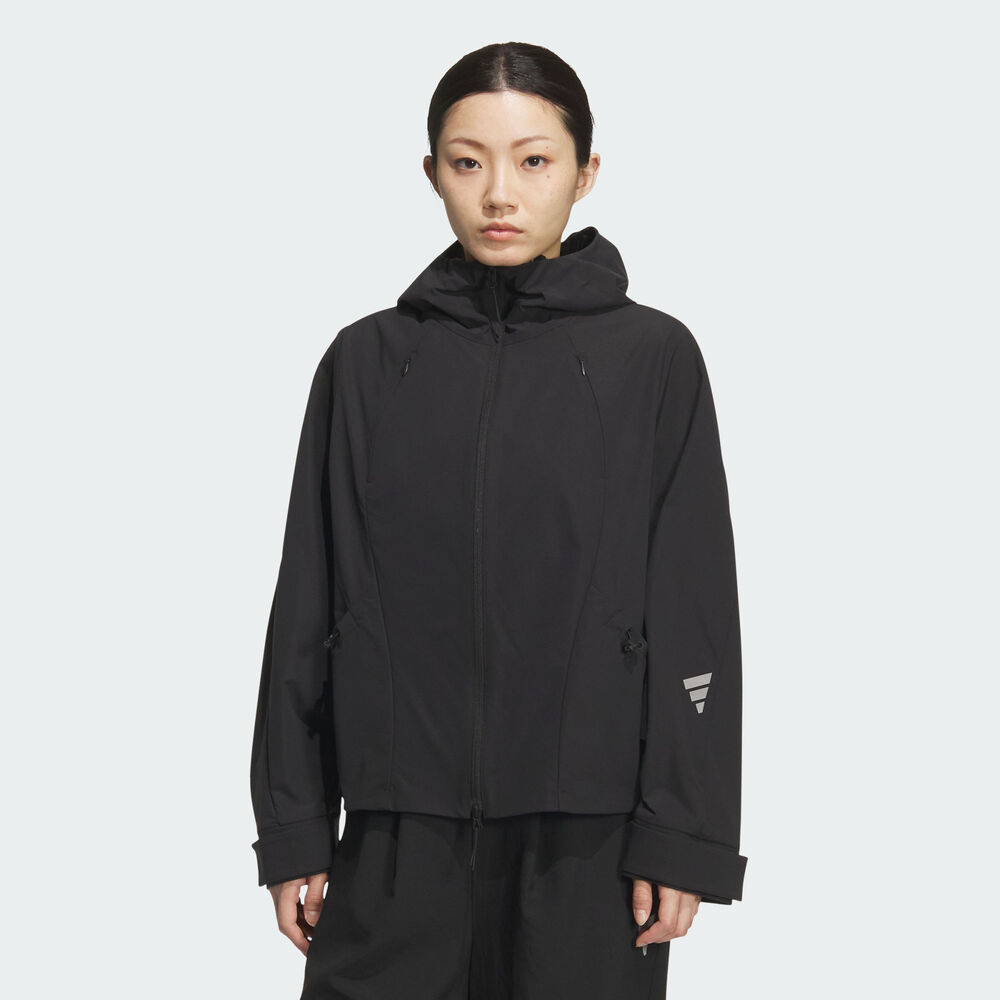 adidas阿迪达斯2025女子FUSTL W WV JKT2梭织连帽外套KC2713