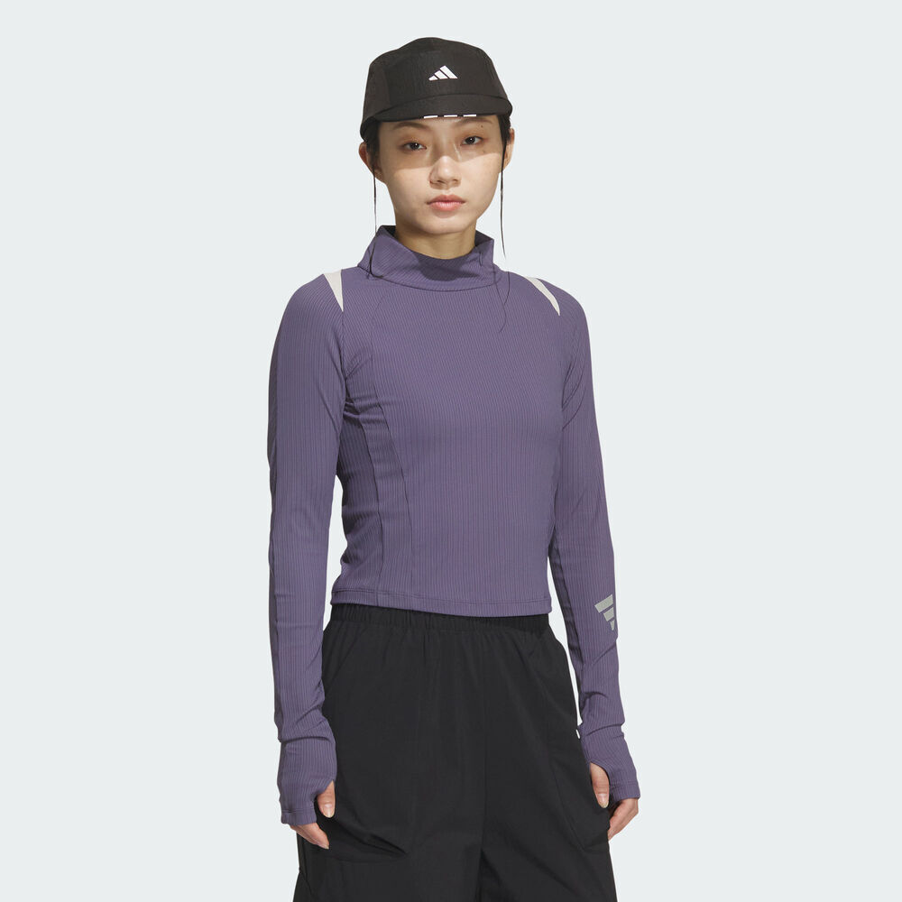 adidas阿迪达斯2025女子FOS W LS TEE针织无领长TKS0062