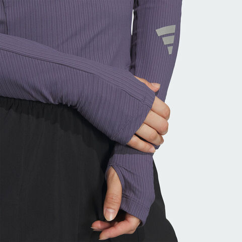 adidas阿迪达斯2025女子FOS W LS TEE针织无领长TKS0062