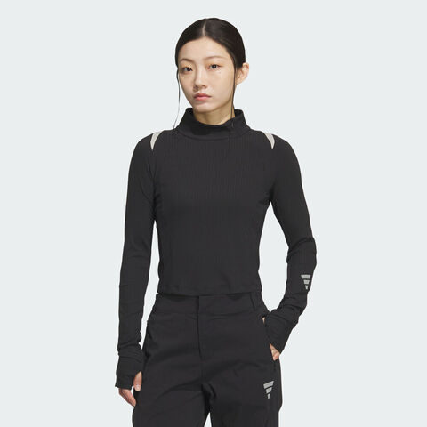 adidas阿迪达斯2025女子FOS W LS TEE针织无领长TKS0060