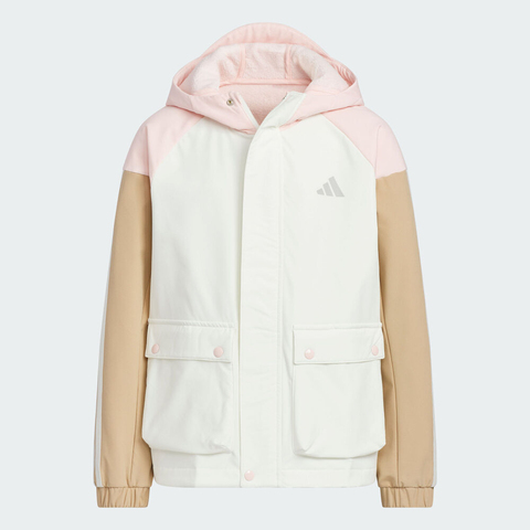 adidas阿迪达斯2025女大童JK WV JKT梭织连帽外套KS0651