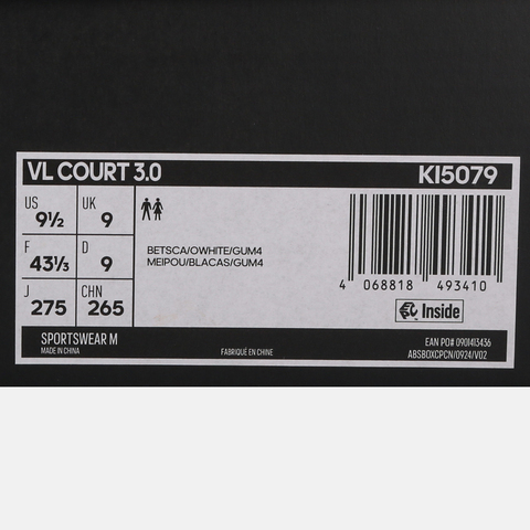 adidas阿迪达斯2025中性VL COURT 3.0SPW FTW-网球KI5079