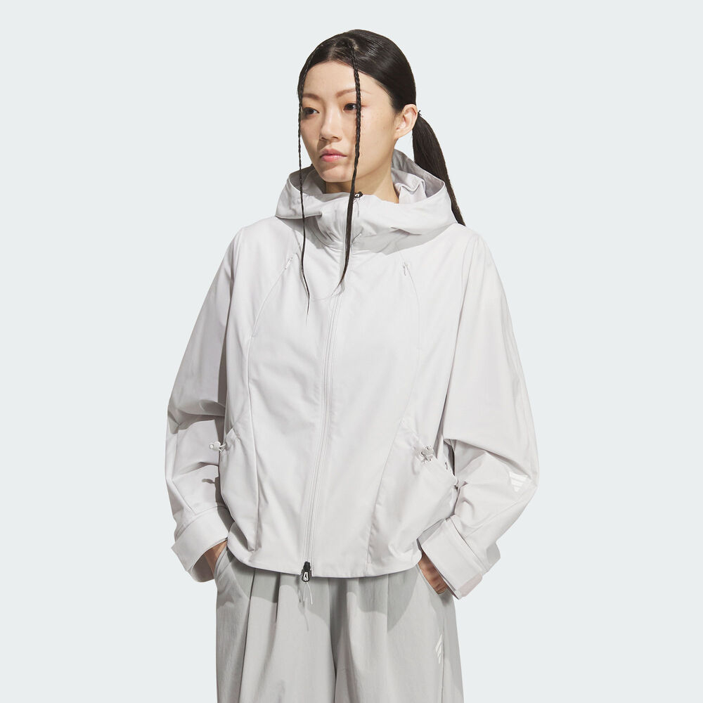 adidas阿迪达斯2025女子FUSTL W WV JKT2梭织连帽外套KC2711