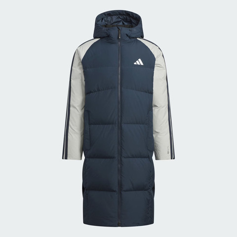 adidas阿迪达斯2025男子3S CB Long Down厚羽绒服-长KQ5494