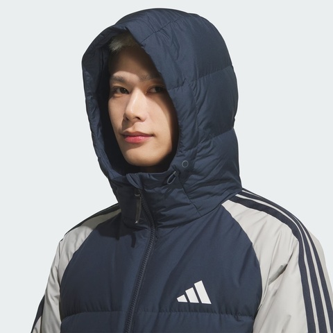 adidas阿迪达斯2025男子3S CB Long Down厚羽绒服-长KQ5494