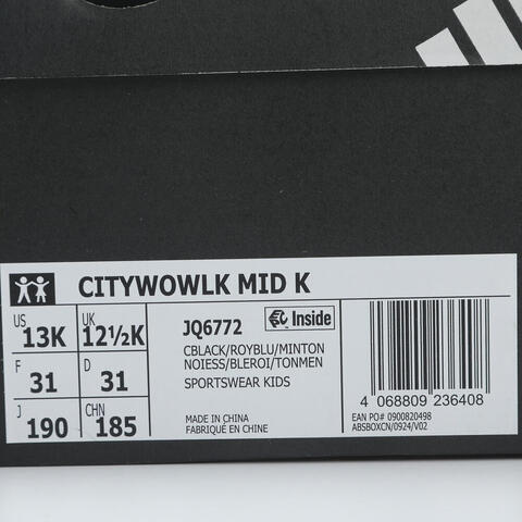 adidas阿迪达斯2025男小童CITYWOWLK MID K男训童装JQ6772
