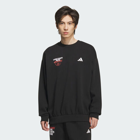 adidas阿迪达斯2025男子GSH CREW针织无帽卫衣KC2787