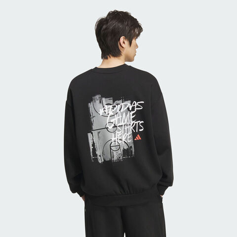 adidas阿迪达斯2025男子GSH CREW针织无帽卫衣KC2787