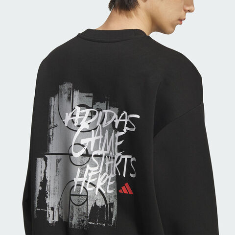 adidas阿迪达斯2025男子GSH CREW针织无帽卫衣KC2787