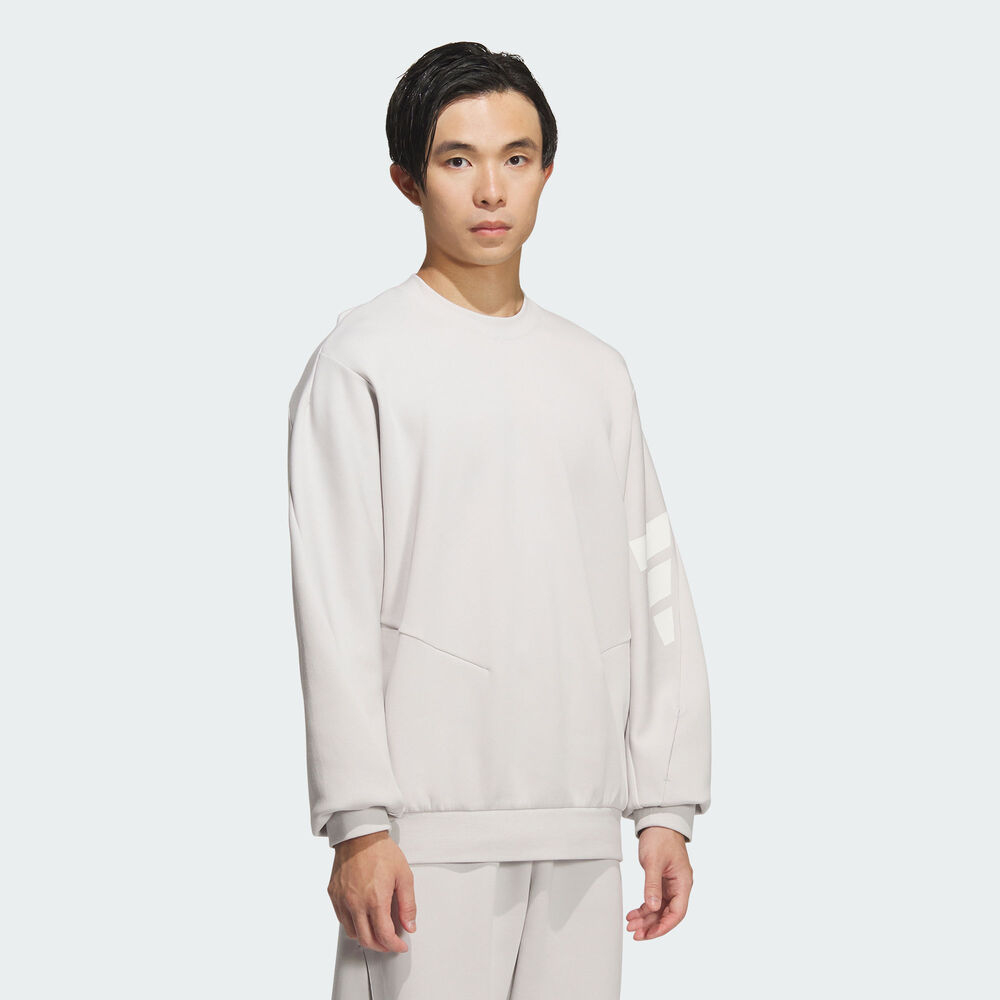 adidas阿迪达斯2025男子FUSTL M SWT CRW针织无帽卫衣KC0157