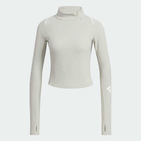 adidas阿迪达斯2025女子FOS W LS TEE针织无领长TKS0061