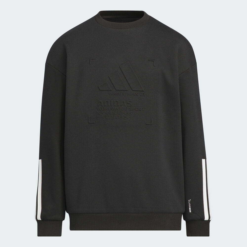 adidas阿迪达斯2025男大童JK WARM FL CREW针织无帽卫衣KB5096