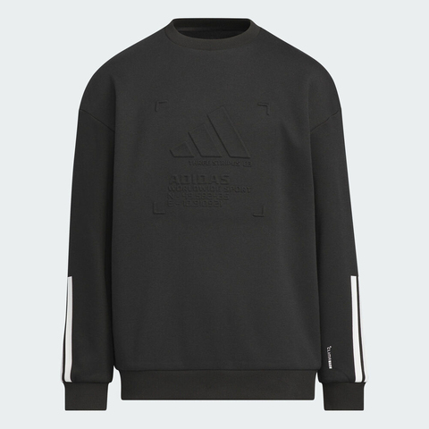 adidas阿迪达斯2025男大童JK WARM FL CREW针织无帽卫衣KB5096