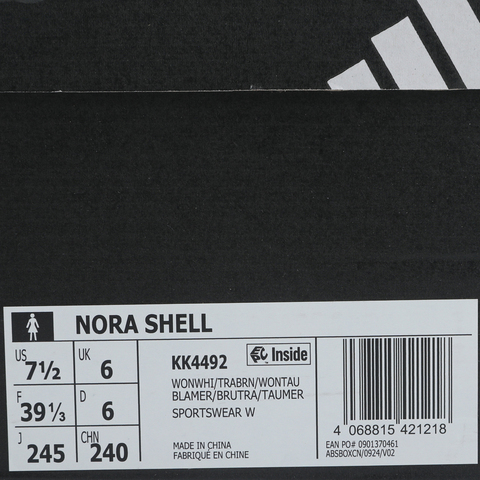 adidas阿迪达斯2025女子NORA SHELLSPW FTW-跑步KK4492