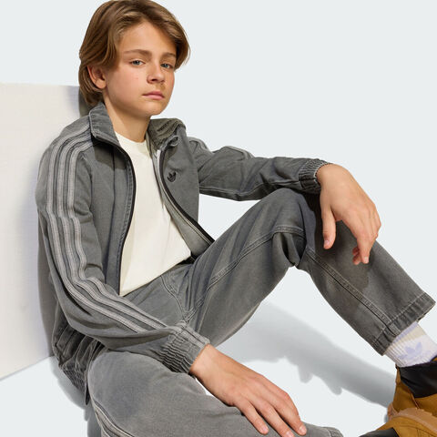 adidas阿迪达斯2025男大童FIREBIRD TT D牛仔外套JV7801