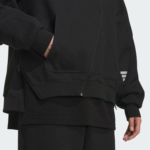 adidas阿迪达斯2025男子FUSTL M KN JKT2针织连帽外套KC0168