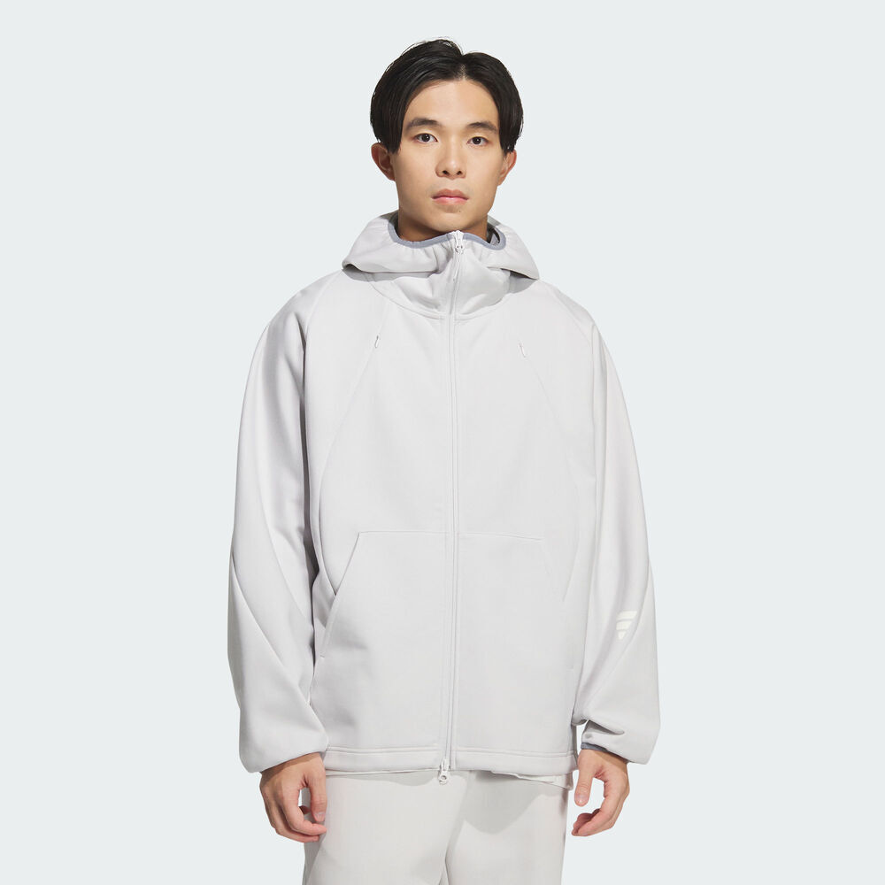 adidas阿迪达斯2025男子FUSTL M SWT HD针织连帽外套KC6077