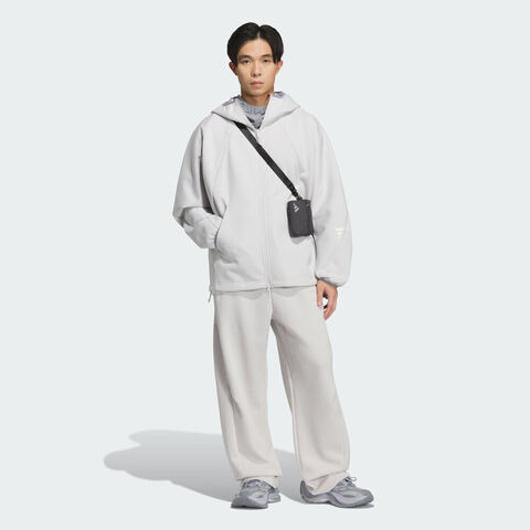 adidas阿迪达斯2025男子FUSTL M SWT HD针织连帽外套KC6077