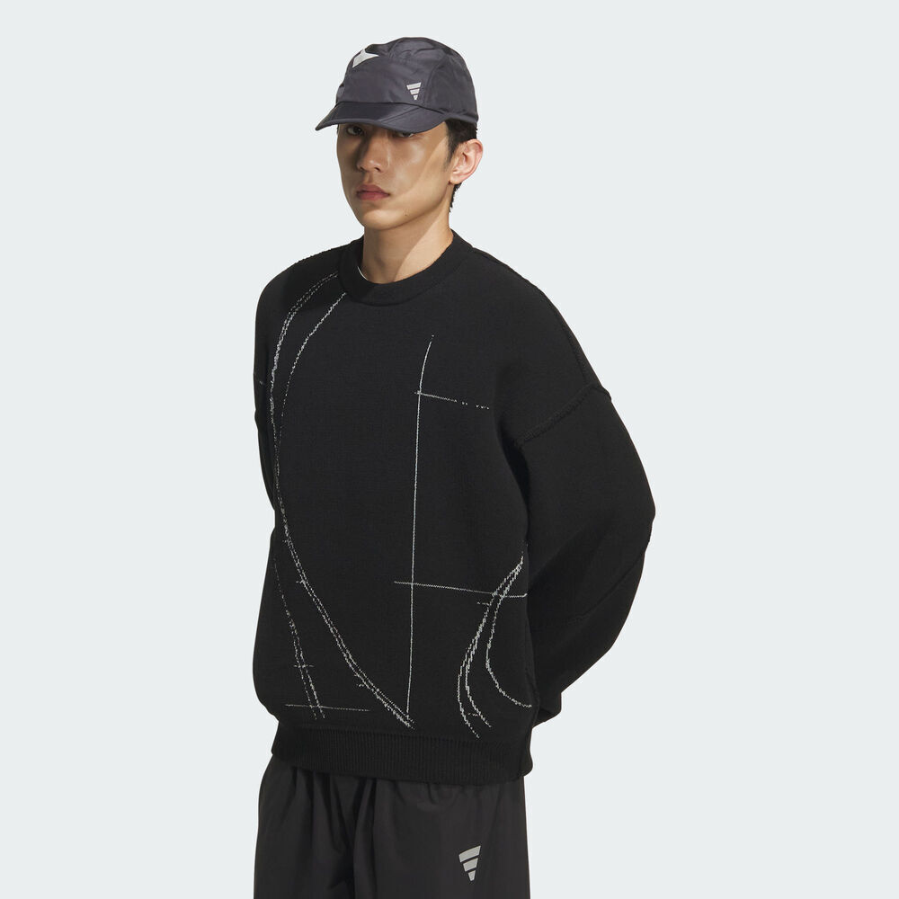 adidas阿迪达斯2025男子FUSTL M KNTWEAR毛线套头衫KC2596