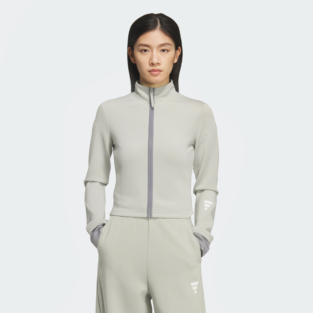 adidas阿迪达斯2025女子FOS W SWT CREW针织无帽卫衣KS3334