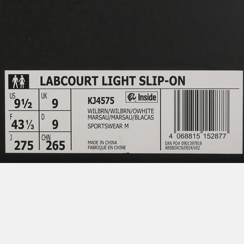 adidas阿迪达斯2025中性LABCOURT LIGHT SLIP-ONFOSKJ4575