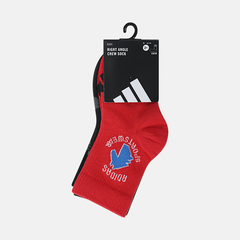 Adidas Kids阿迪儿童2025男大童K GFX CR SO 2PP中袜优惠装KS0257