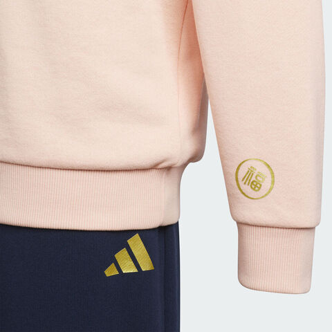 Adidas Kids阿迪儿童2025女大童JK KN HDY SET长袖套服KV6912