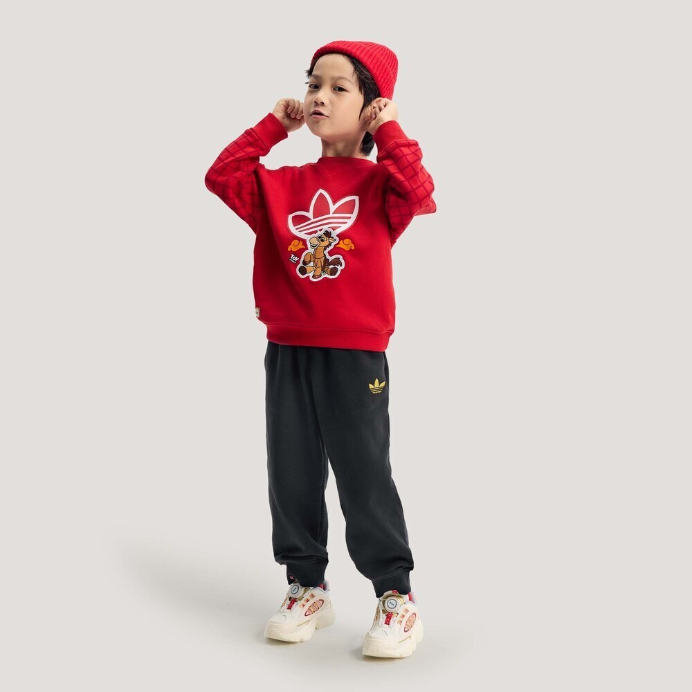 Adidas Original阿迪三叶草2025男小童LK TS TRACKSUIT长袖套服KG3338