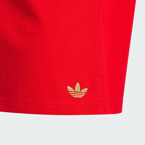 Adidas Kids阿迪儿童2025男大童JK KN TEE针织无领短TKV6595