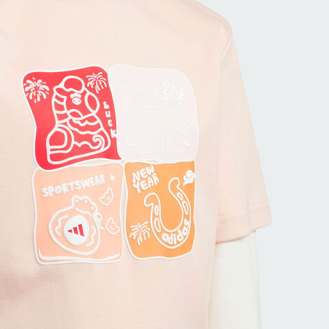 Adidas Kids阿迪儿童2025女小童LK KN LS TOP针织无领长TKV6981