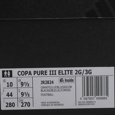 adidas阿迪达斯2025中性COPA PURE III ELITE 2G/3G AG足球常规JR2824