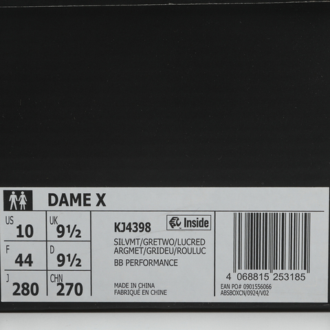 adidas阿迪达斯2025中性DAME X篮球常规KJ4398