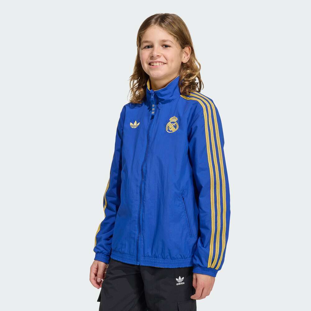 Adidas Kids阿迪儿童2025男大童REAL CS JKT Y梭织无帽外套JZ2241