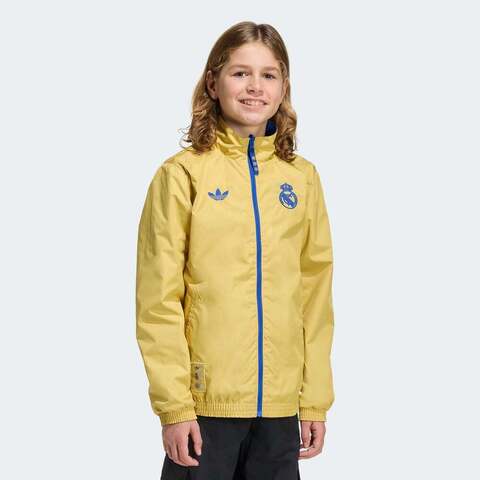 Adidas Kids阿迪儿童2025男大童REAL CS JKT Y梭织无帽外套JZ2241