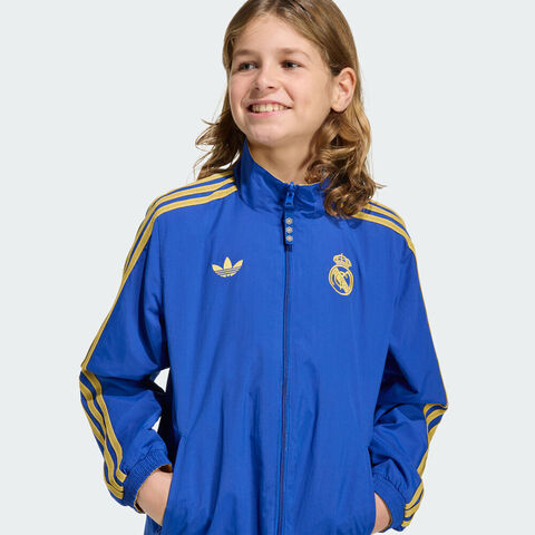 Adidas Kids阿迪儿童2025男大童REAL CS JKT Y梭织无帽外套JZ2241