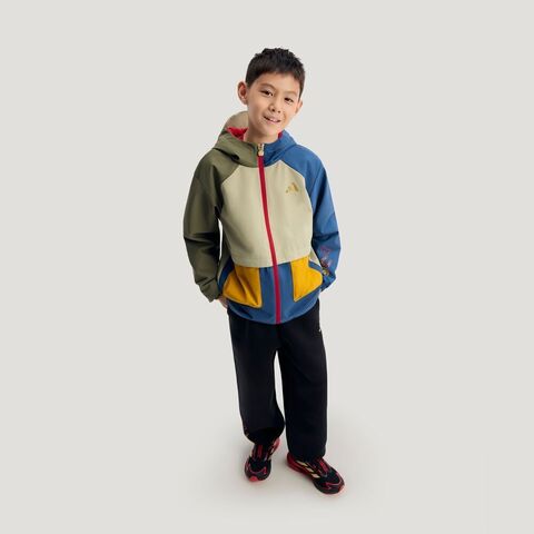 Adidas Kids阿迪儿童2025男小童LK WV WARM JKT针织连帽外套KV6982