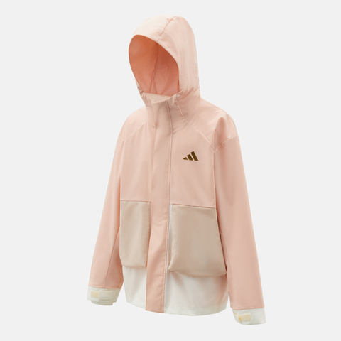 Adidas Kids阿迪儿童2025女大童JK 2N1 WARM JKT针织连帽外套KV6906
