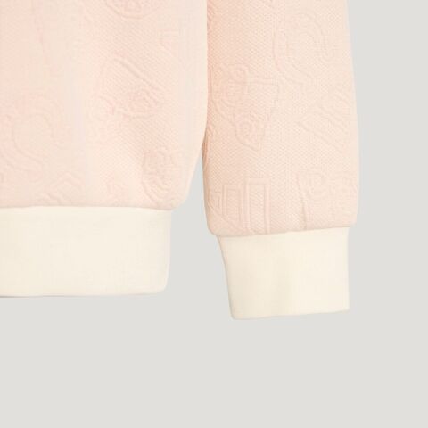 Adidas Kids阿迪儿童2025女小童LK KN CREW针织无帽卫衣KV4478