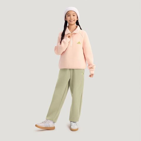 Adidas Kids阿迪儿童2025女大童JG KN PNT针织长裤KV7012