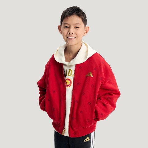 Adidas Kids阿迪儿童2025男大童JK REV BMBR JKT梭织无帽外套KG5925